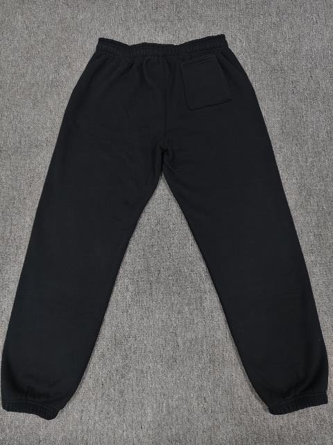 [ON SALE] Black Vertical Yellow Star-Integrated Logo Jogger Sweat Pants