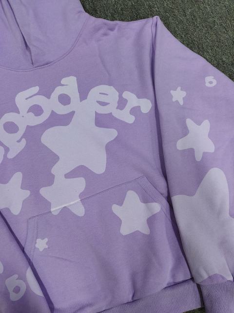 [On Sale] Sp*der Light Purple Tonal Bubble Star Hoodie