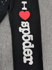 [ON SALE] Black Vertical I Love Sp5der Red Heart Jogger Sweat Pants