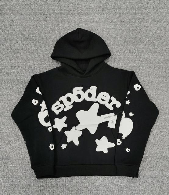 [On Sale] 1:1 Top Quality Black White Bubble Star Foam Print Pullover Hoodie