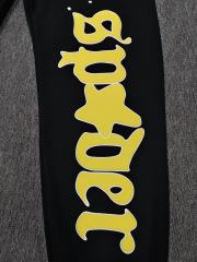 [ON SALE] Black Vertical Yellow Star-Integrated Logo Jogger Sweat Pants