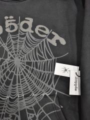 [On Sale] 1:1 Top Quality Black Tonal Grey Spider Web Pullover Hoodie