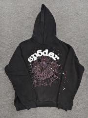 [On Sale] 1:1 Top Quality Black White Chenille Multi-Color Star Spider Web Pullover Hoodie