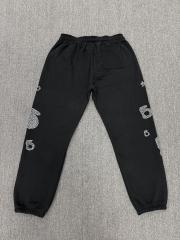 [ON SALE] Black Full Rhinestone Star Reverse Arch Jogger Sweat Pants