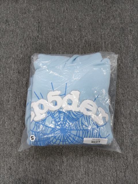 1:1 Top Quality Sp5der Spider Sky Blue Hoodie Traksuit