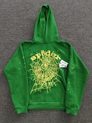 [On Sale] 1:1 Top Quality Kelly Green Yellow Spider Web Star Pullover Hoodie