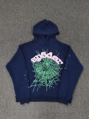 [On Sale] 1:1 Top Quality Navy Blue Pink Foam Green Spider Web Tiny Light Blue Star Pullover Hoodie