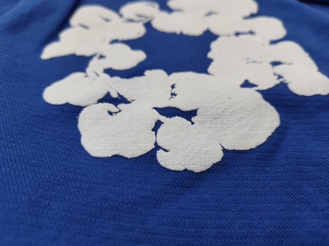 [1:1 Top Quality] Denim Tears Royal Blue Cotton Wreath Jogger Sweatpants