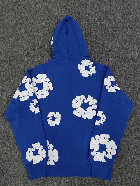 [1:1 TOP QUALITY] Denim Tears Royal Blue Foam Cotton Wreath Pullover Hoodie