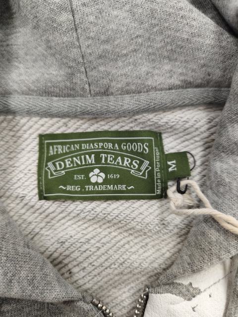 [1:1 TOP QUALITY] Denim Tears Gray Foam Cotton Wreath Zipped Hoodie