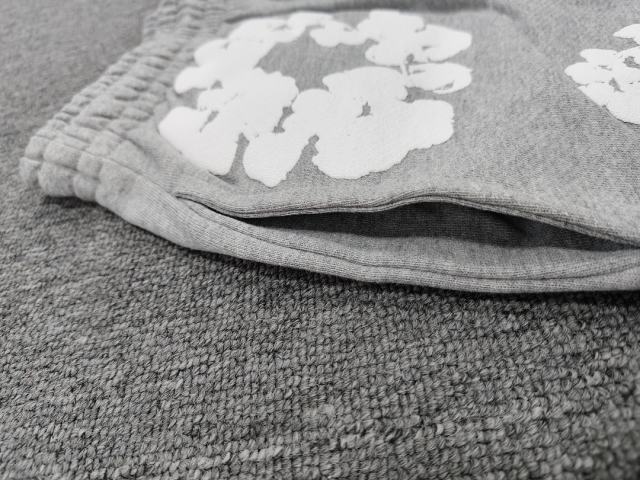 [1:1 Top Quality] Denim Tears Gray Cotton Wreath Shorts