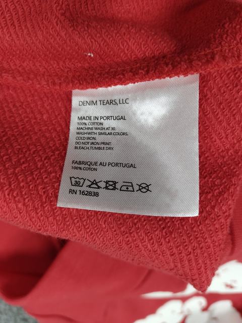 [1:1 TOP QUALITY] Denim Tears Red Foam Cotton Wreath Pullover Hoodie