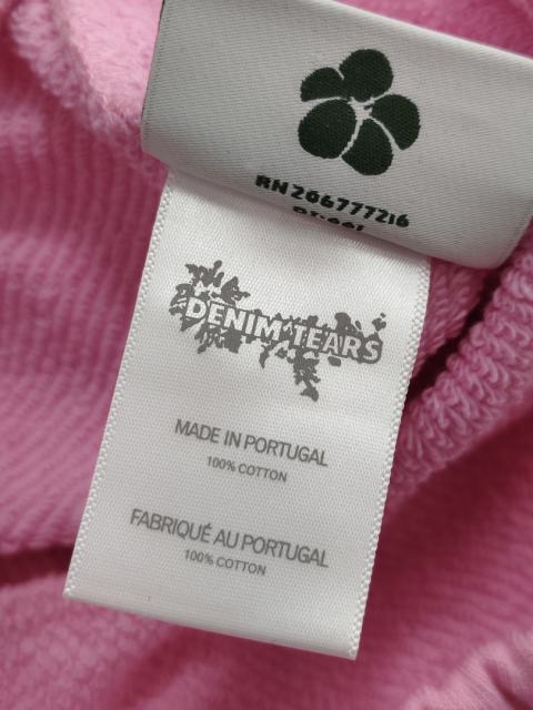 [1:1 Top Quality] Denim Tears Pink Cotton Wreath Straight Sweatpants