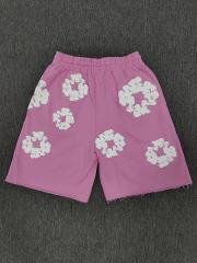 [1:1 Top Quality] Denim Tears Pink Cotton Wreath Shorts