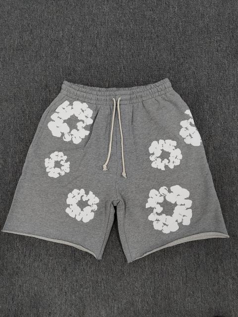 [1:1 Top Quality] Denim Tears Gray Cotton Wreath Shorts