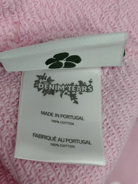 [1:1 Top Quality] Denim Tears Pink Cotton Wreath Straight Sweatpants
