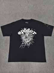 1:1 Top Quality Black White Foam Spider Web Colorful Mini Star Short Sleeve T-Shirt