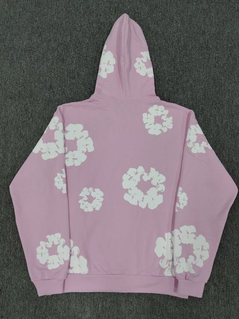 [1:1 TOP QUALITY] Denim Tears Pink Foam Cotton Wreath Pullover Hoodie