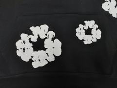 [1:1 TOP QUALITY] Denim Tears Black Foam Cotton Wreath Pullover Hoodie