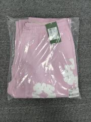 [1:1 Top Quality] Denim Tears Pink Cotton Wreath Straight Sweatpants