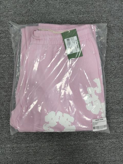 [1:1 Top Quality] Denim Tears Pink Cotton Wreath Straight Sweatpants