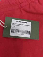 [1:1 Top Quality] Denim Tears Red Cotton Wreath Straight Sweatpants