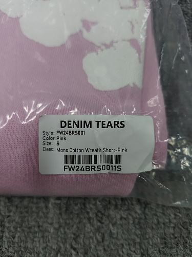 [1:1 Top Quality] Denim Tears Pink Cotton Wreath Shorts