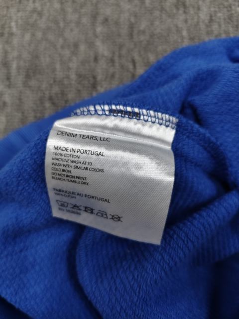 [1:1 TOP QUALITY] Denim Tears Royal Blue Foam Cotton Wreath Pullover Hoodie