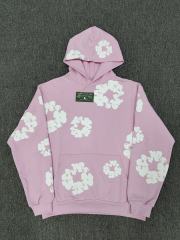 [1:1 TOP QUALITY] Denim Tears Pink Foam Cotton Wreath Pullover Hoodie