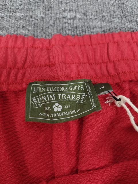 [1:1 Top Quality] Denim Tears Red Cotton Wreath Straight Sweatpants