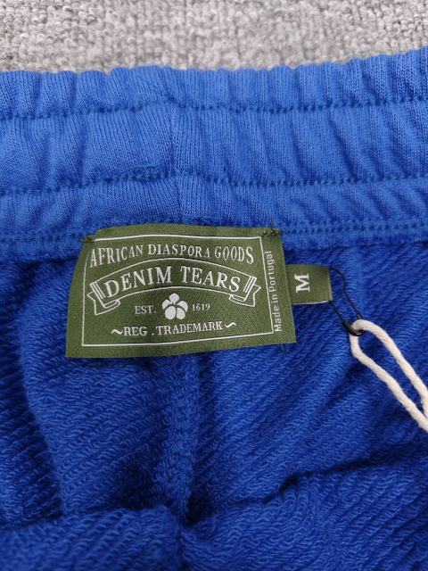 [1:1 Top Quality] Denim Tears Pink Cotton Wreath Straight Sweatpants
