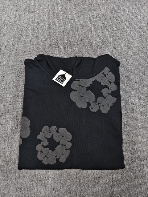 [1:1 TOP QUALITY] Denim Tears Mono Black Foam Cotton Wreath Pullover Hoodie