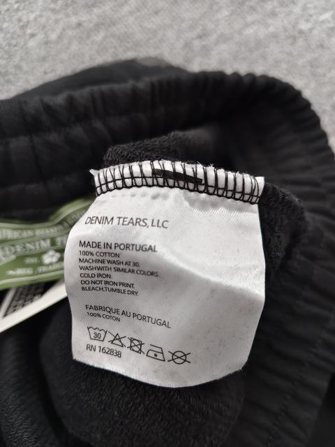Denim Tears Mono Black  Cotton Wreath Jogger Sweatpants