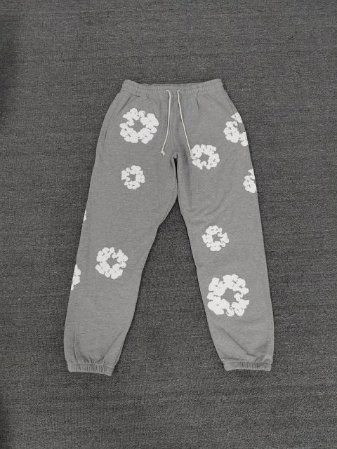 [1:1 Top Quality] Denim Tears Gray Cotton Wreath Jogger Sweatpants