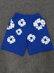 [1:1 Top Quality] Denim Tears Royal Blue Cotton Wreath Shorts