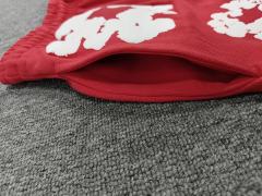 [1:1 Top Quality] Denim Tears Red Cotton Wreath Shorts
