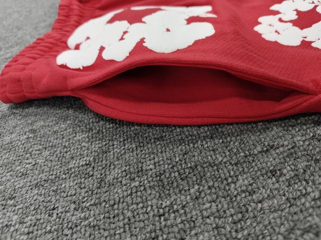 [1:1 Top Quality] Denim Tears Red Cotton Wreath Shorts