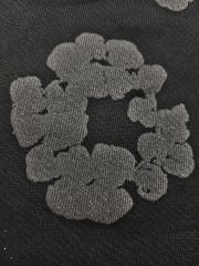 [1:1 Top Quality] Denim Tears Mono Black Cotton Wreath Shorts