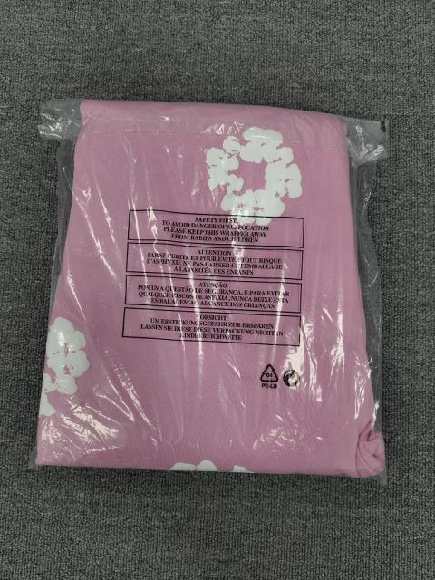 [1:1 Top Quality] Denim Tears Pink Cotton Wreath Straight Sweatpants