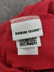 [1:1 Top Quality] Denim Tears Red Cotton Wreath Straight Sweatpants