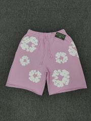 [1:1 Top Quality] Denim Tears Pink Cotton Wreath Shorts