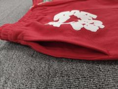 [1:1 Top Quality] Denim Tears Red Cotton Wreath Straight Sweatpants