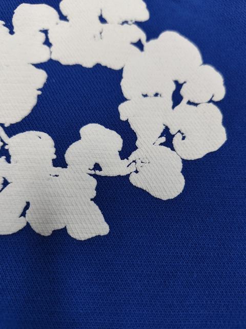[1:1 Top Quality] Denim Tears Royal Blue Cotton Wreath Shorts