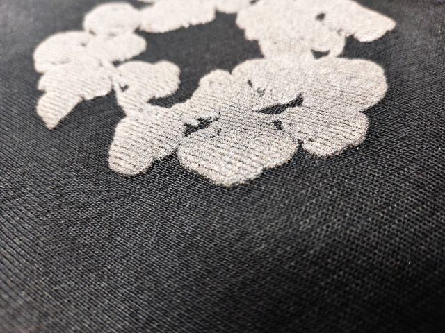 [1:1 TOP QUALITY] Denim Tears Mono Black Foam Cotton Wreath Pullover Hoodie