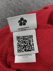 [1:1 Top Quality] Denim Tears Red Cotton Wreath Straight Sweatpants