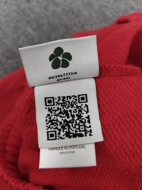 [1:1 Top Quality] Denim Tears Red Cotton Wreath Straight Sweatpants