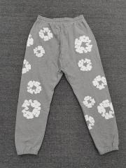 [1:1 Top Quality] Denim Tears Gray Cotton Wreath Jogger Sweatpants