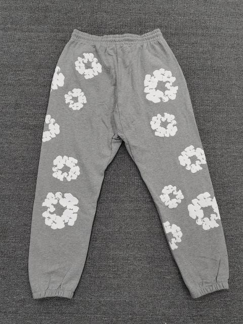 [1:1 Top Quality] Denim Tears Gray Cotton Wreath Jogger Sweatpants