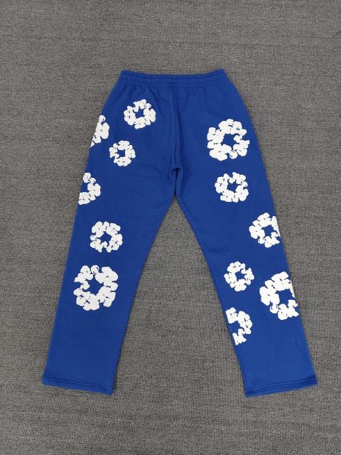 [1:1 Top Quality] Denim Tears Pink Cotton Wreath Straight Sweatpants
