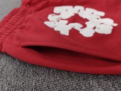 [1:1 Top Quality] Denim Tears Red Cotton Wreath Jogger Sweatpants